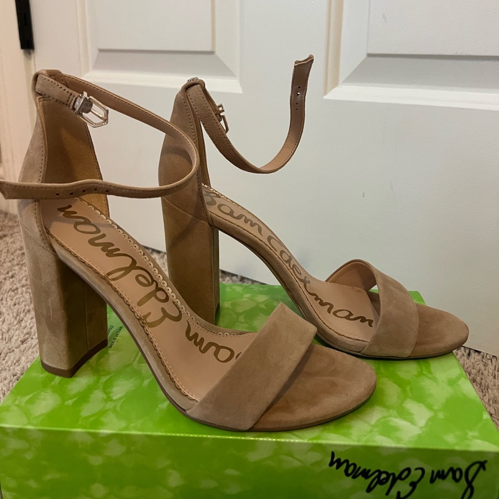 Sam Edelman Nude Block Heel Size 8